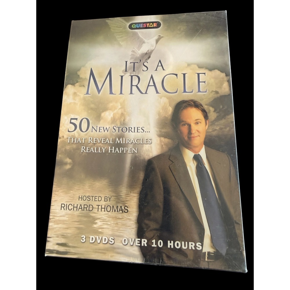 Its A Miracle 3 DVD Set 50 New Stories Richard Thomas Questar QD4389 Sealed